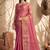 Onion pink linen silk blend saree with gold zari bootas