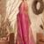 Onion pink linen silk blend saree with gold zari bootas