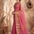 Onion pink linen silk blend saree with gold zari bootas