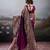 Wine purple banarasi silk blend saree with rich gold zari weaving