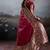 Rani pink banarasi silk blend saree with rich gold zari weaving