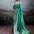 Turquoise banarasi silk blend saree with rich gold zari weaving