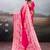 Gajri pink banarasi silk blend saree with rich gold zari weaving