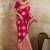 Rani pink zari woven banarasi silk blend saree with blouse piece