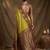 Mustard  zari woven banarasi silk blend saree with blouse piece