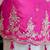 Pink designer silk blend embroidered salwar suit with nazmin dupatta