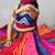 Multicolor Embroidered Faux Georgette party wear lehenga choli