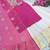 Pink fox georgette sharara suit with embroidered dupatta