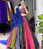 Multicolor SILK blend Embroidered  party wear lehenga choli