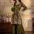 mehendi color tissue silk blend readymade salwar suit 