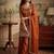 orange color tissue silk blend readymade salwar suit 
