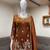 orange color tissue silk blend readymade salwar suit 