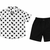 Multicolor printed cotton blend kids cord set