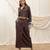 Brown linen cropped jacket top