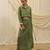Green linen cropped jacket top