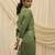 Green linen cropped jacket top
