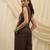 Brown linen jumpsuit