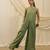 Olive green linen jumpsuit
