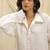 White linen midi dress