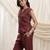 Maroon linen vest top