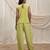 Lime green linen vest top