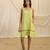 Lime green linen frilled dress