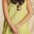 Lime green linen frilled dress