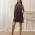 Toasted brown linen short dress