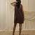 Toasted brown linen short dress