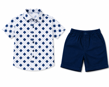 Multicolor printed cotton blend kids cord set 3