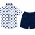 Multicolor printed cotton blend kids cord set