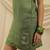 Olive green linen short dress
