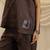 Brown linen tunic top