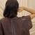 Brown linen tunic top