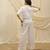 White linen vest shirt top