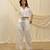 White linen vest shirt top