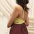 Lime green brown linen sun dress
