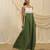 White olive green linen sun dress