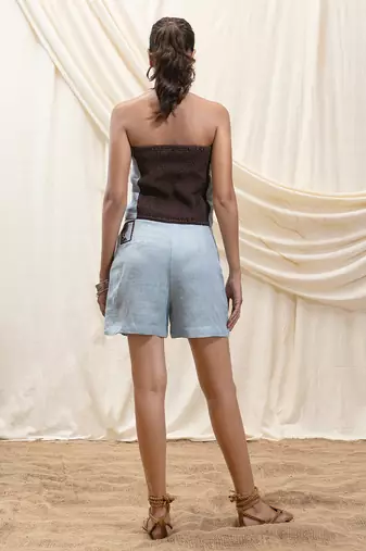 Blue linen co ord set