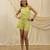 Lime green linen co ord set