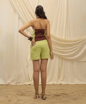 Lime green linen co ord set 2