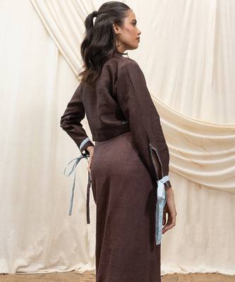 Brown linen co ord set 2