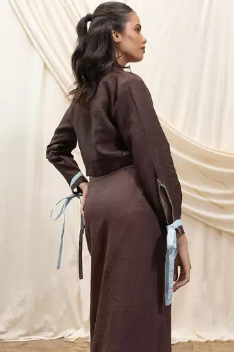 Brown linen co ord set