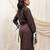 Brown linen co ord set