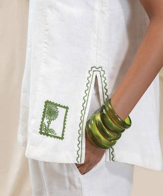 White linen co ord set 4