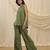 Olive green  linen co ord set