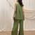 Olive green  linen co ord set