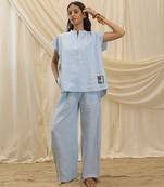 Powder blue linen co ord set