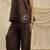 Brown linen co ord set