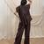 Brown linen co ord set